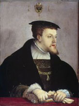 Kaiser Karl V., König von Spanien (Porträt von Christoph Amberger, um 1532