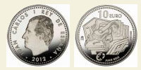 Europasternmünze Silber Spanien 2012